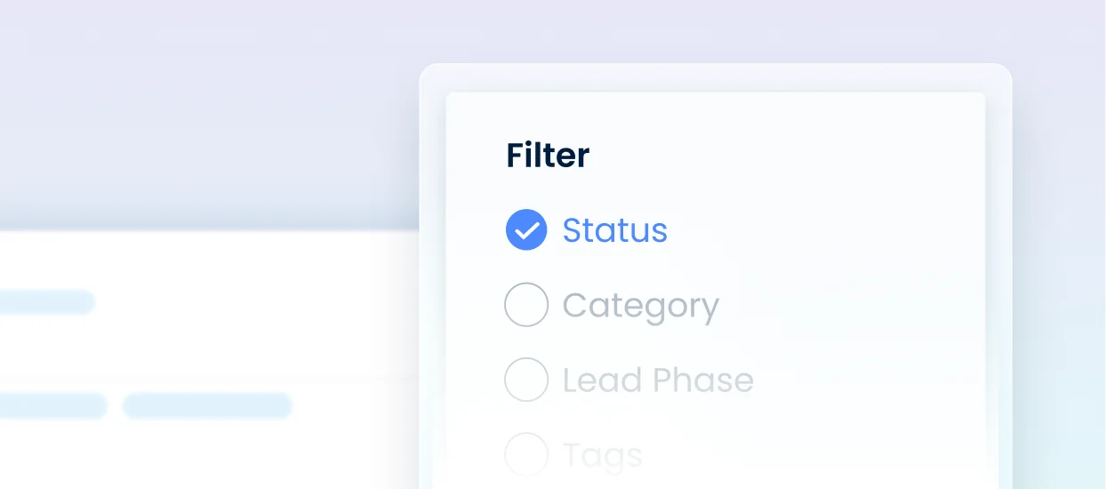 Everything at a glance. With filters.