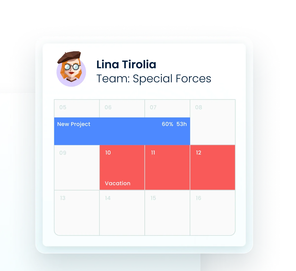 Absences and resource planning work together.
