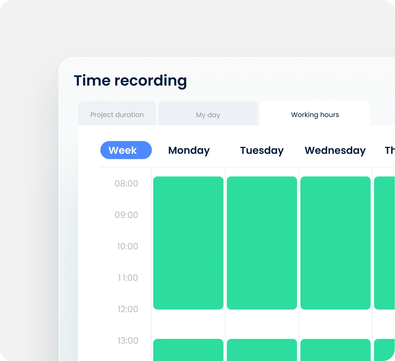 Multiple options for time tracking