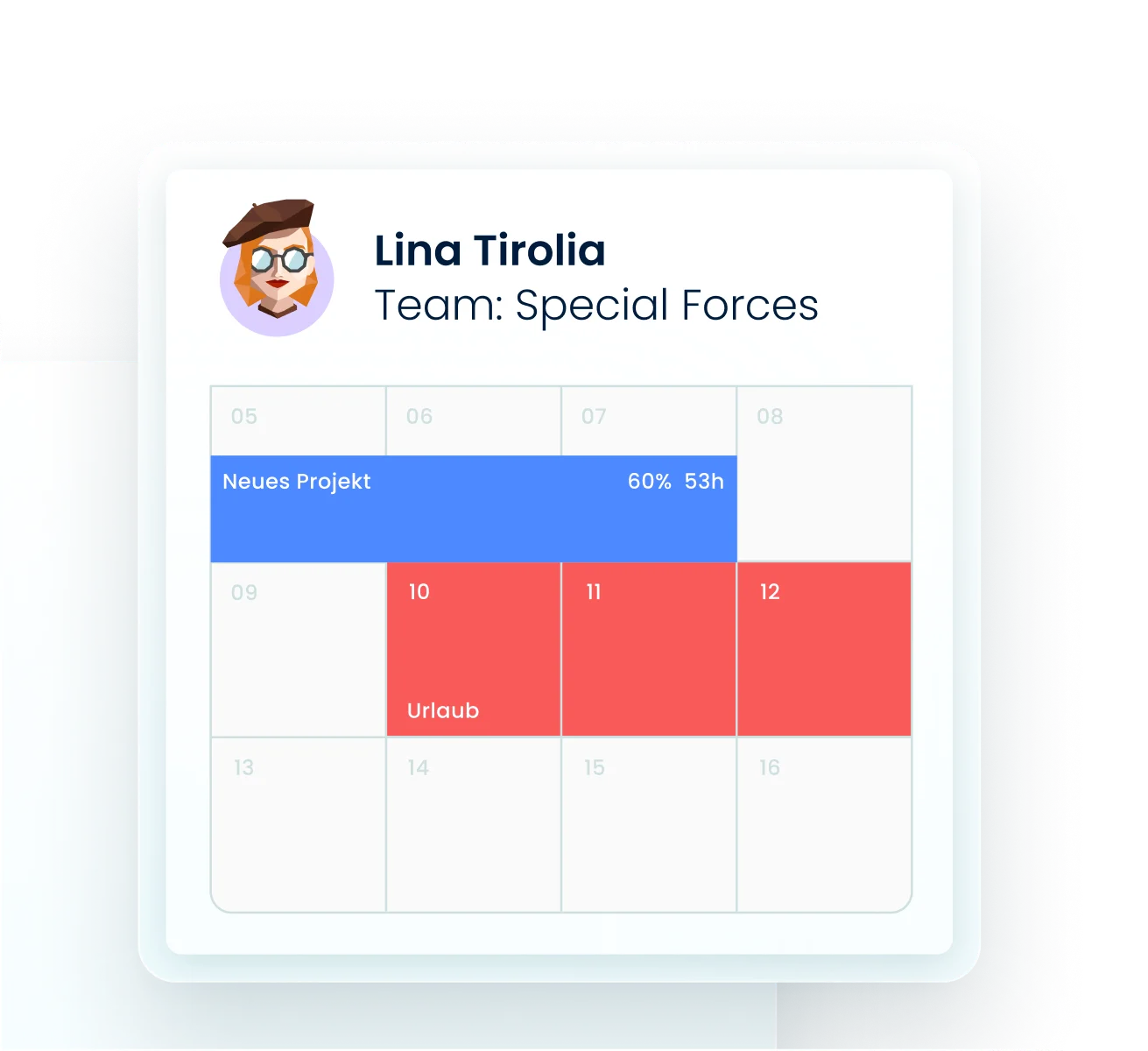 Abwesenheiten und Ressourcenplanung sind eins.