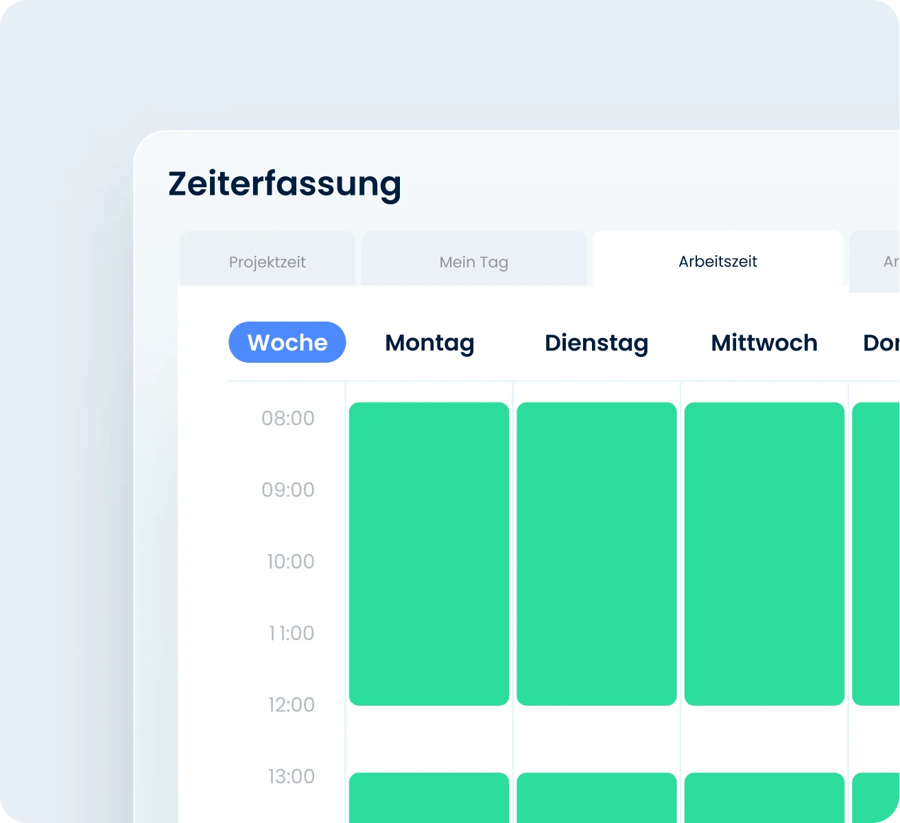 Mehrere Möglichkeiten<br>der Zeiterfassung